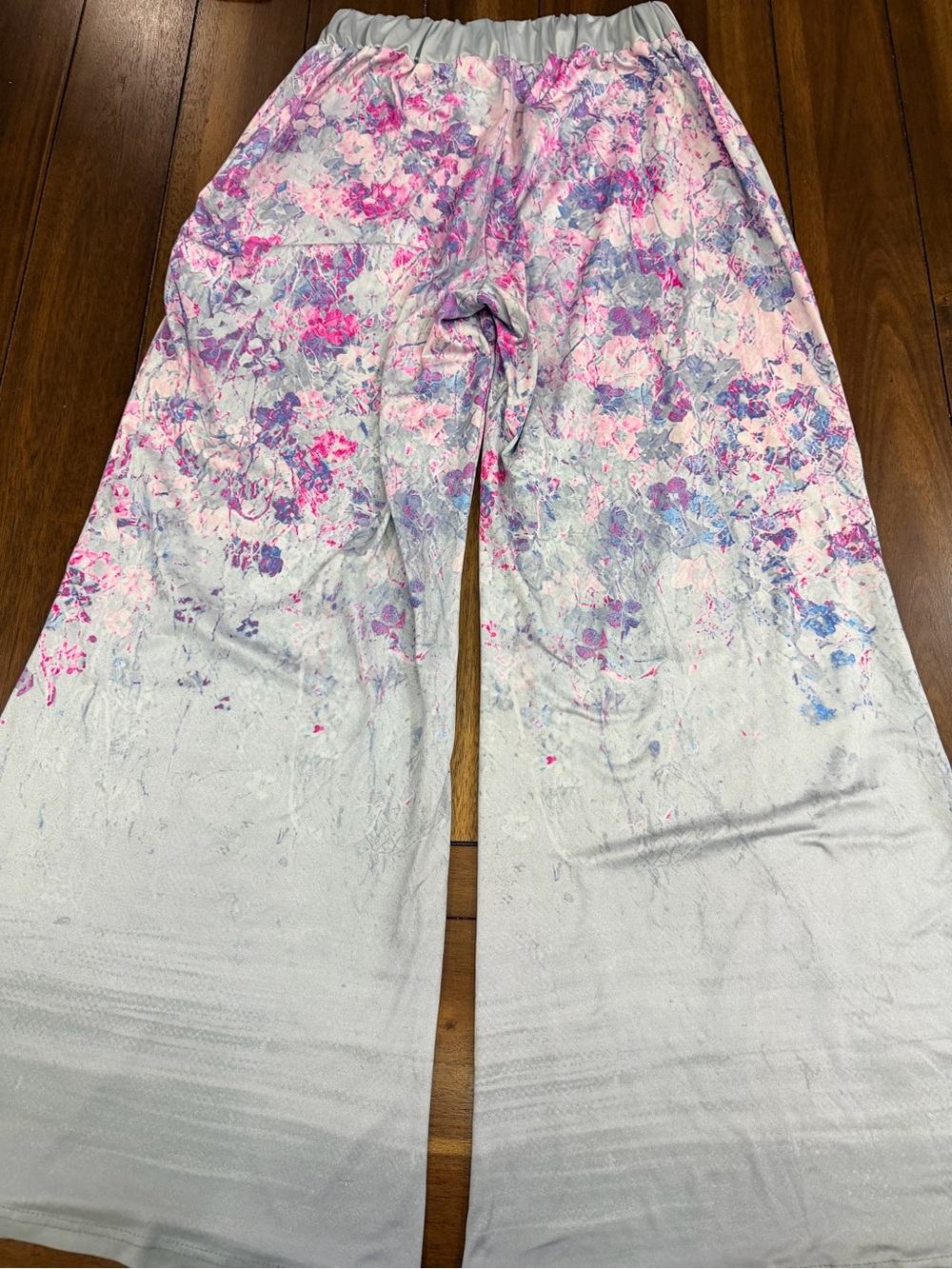 Floral Palazzo Pants Wide Leg 2XL XXL Lightweight Summer Beach Flowy